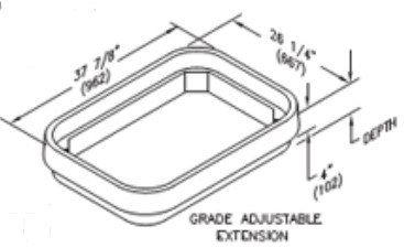 Quazite 24x36 Adjustable Grade Extension